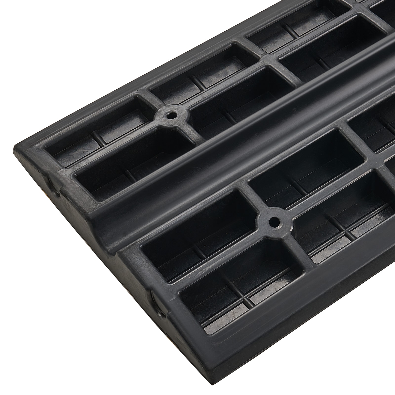 Rubber Driveway Curb Ramp With Reflective Strips For Vehicles_voghion.com